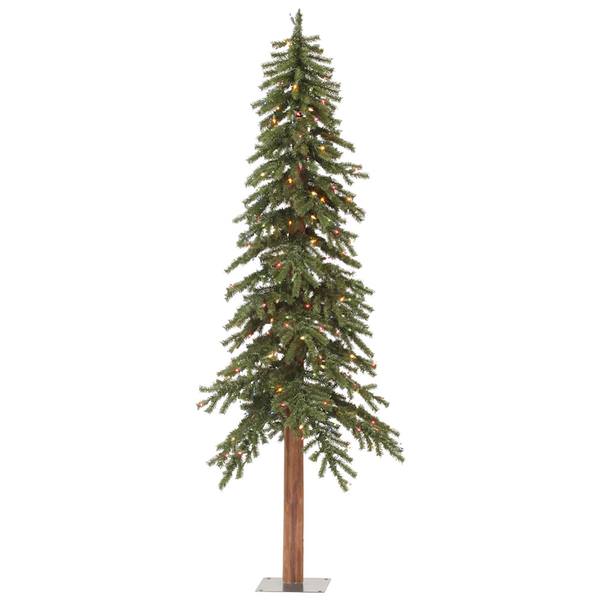 6' x 36.5" Artificial Natural Alpine 250 Multi-Color Lights