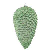 Vickerman 10" Celadon Matte Glitter Pine Cone Ornament