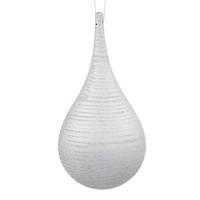 Vickerman 4" Silver Matte Glitter Onion Drop Ornament