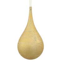 Vickerman 4" Gold Matte Glitter Onion Drop Ornament