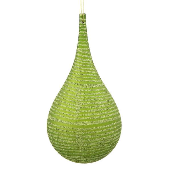 4" Lime Matte Glitter Onion Drop Ornament