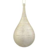 Vickerman 4" Champagne Matte Glitter Onion Drop Ornament