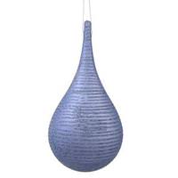 Vickerman 4" Lake Blue Matte Glitter Onion Drop Ornament
