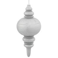 Vickerman 13" Silver Matte Glitter Finial Ornament