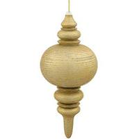 Vickerman 13" Gold Matte Glitter Finial Ornament