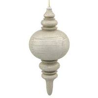 Vickerman 13" Champagne Matte Glitter Finial Ornament