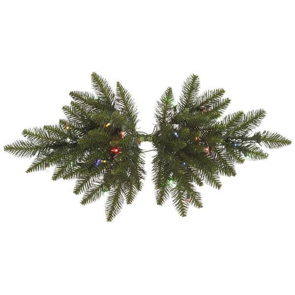 32" Artificial Camdon Fir Swag 30 Multi-Color Italian LED Lights