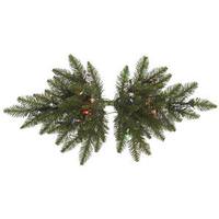 Vickerman 32" Artificial Camdon Fir Swag 30 Multi-Color Italian LED Lights