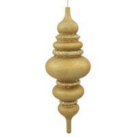 Vickerman 23" Gold Matte Glitter Brushed Finial Ornament