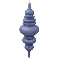 Vickerman 23" Lake Blue Matte Glitter Brushed Finial Ornament