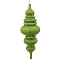 Vickerman 23" Celadon Matte Glitter Brushed Finial Ornament