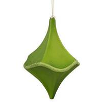 Vickerman 8" Lime Matte Glitter Cut Drop Ornament