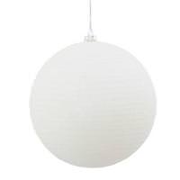 Vickerman 5.5" White Matte Glitter Ball Ornament