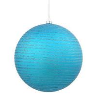 Vickerman 5.5" Teal Matte Glitter Ball Ornament