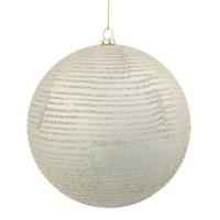 Vickerman 5.5" Champagne Matte Glitter Ball Ornament