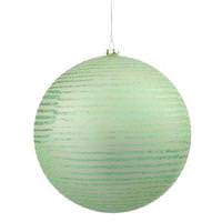 Vickerman 4" Celadon Matte Glitter Ball Ornament (4 pack)