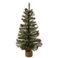 Vickerman 24" x 16" Artificial Fresh Pistol Pine 35 Clear Miniature Lights with Berries and Pine Cones
