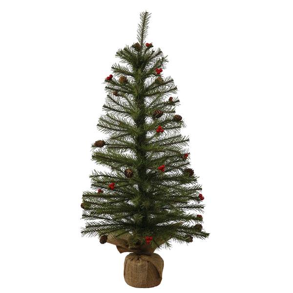 30" x 18" Artificial Fresh Pistol Pine with Berries and Pine Cones