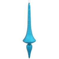 Vickerman 12" Teal Matte Glitter Finial Drop Ornament
