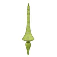 Vickerman 12" Lime Matte Glitter Finial Drop Ornament