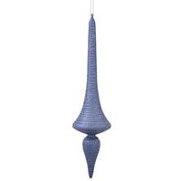 Vickerman 12" Periwinkle Matte Glitter Finial Drop Ornament
