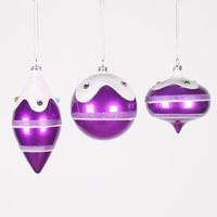 Vickerman 3-5" Purple Candy Jewel Assorted Ornament (3 pack)