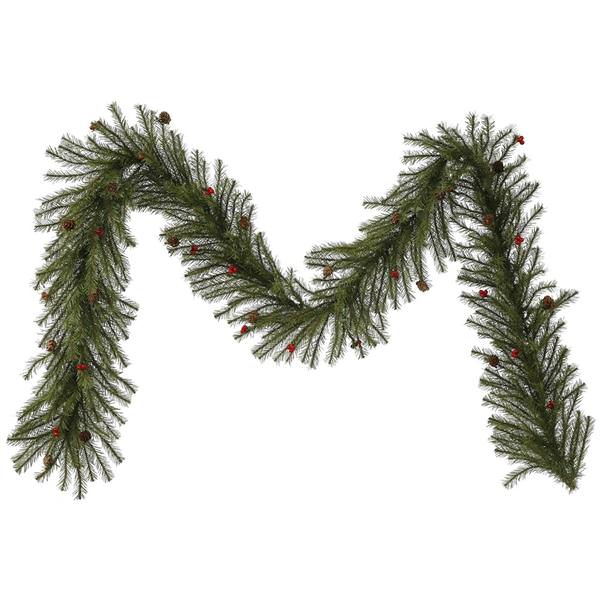 9' x 12" Artificial Fresh Pistol Berry Pine Garland