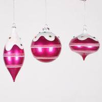Vickerman 4-7" Cerise Candy Jewel Assorted Ornament (3 pack)