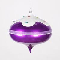 Vickerman 6.4" Purple Candy Snow Jewel Onion Ornament