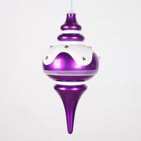 Vickerman 10" Purple Candy Snow Jewel Finial Ornament
