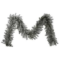 Vickerman 9' x 12" Artificial Frosted Pistol Pine 300 Warm White LED Lights Garland