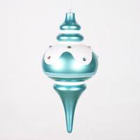 Vickerman 10" Teal Candy Snow Jewel Finial Ornament