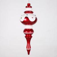 Vickerman 14" Red Candy Snow Jewel Finial Ornament
