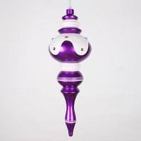 Vickerman 14" Purple Candy Snow Jewel Finial Ornament