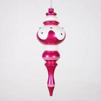 Vickerman 14" Cerise Candy Snow Jewel Finial Ornament