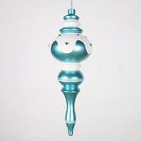 Vickerman 14" Teal Candy Snow Jewel Finial Ornament