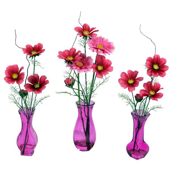 21" Artificial Hot Pink Trio Arrangement