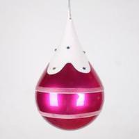 Vickerman 7" Cerise Candy Snow Jewel Teardrop Ornament