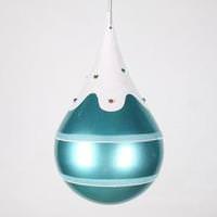 Vickerman 7" Teal Candy Snow Jewel Teardrop Ornament