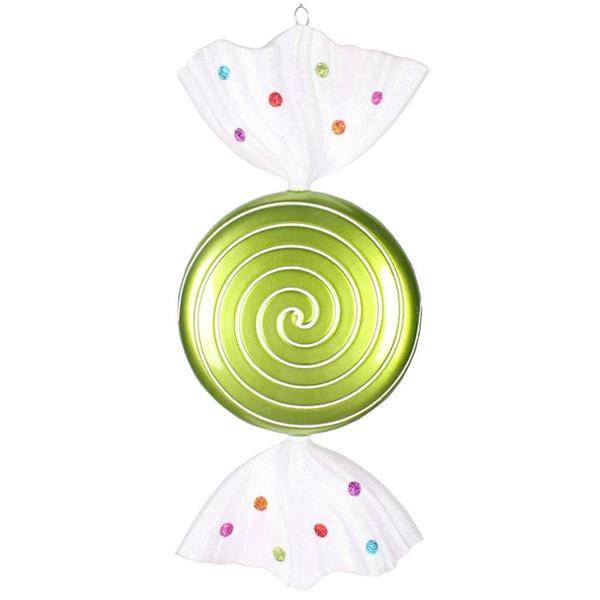 18.5" Lime Jewel Swirl Candy Ornament