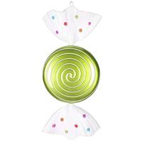Vickerman 18.5" Lime Jewel Swirl Candy Ornament