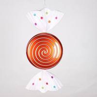 Vickerman 18.5" Orange Jewel Swirl Candy Ornament
