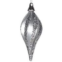 Silver Colored Christmas Tree Drop Style Ornaments