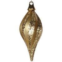 Vickerman 16" Gold Candy Glitter Swirl Drop Ornament