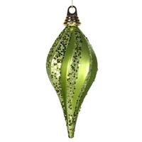 Vickerman 16" Lime Candy Glitter Swirl Drop Ornament