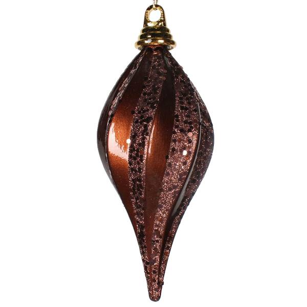 16" Chocolate Candy Glitter Swirl Drop Ornament