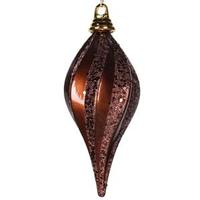 Vickerman 16" Chocolate Candy Glitter Swirl Drop Ornament