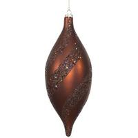 Vickerman 11" Copper Matte-Glittered Spiral Drop Ornament