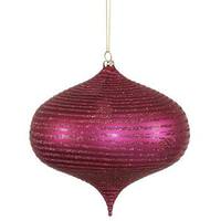 Vickerman 6.3" Magenta Matte Glitter Onion Ornament