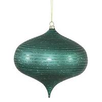 Vickerman 6.3" Emerald Matte Glitter Onion Ornament